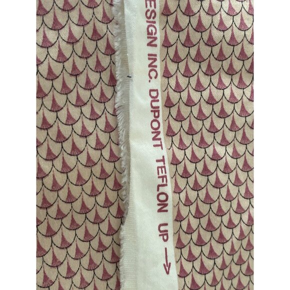 Vintage Fabric Wamsutta Burnt Orange White Lines Anna Rubens Pink Cream Fish Sca - Picture 9 of 13